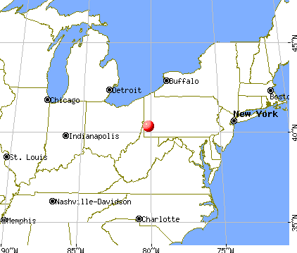 Cecil-Bishop, Pennsylvania map