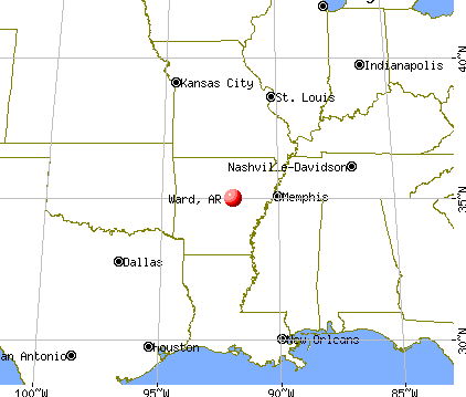 Ward, Arkansas map