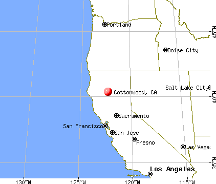 Cottonwood, California map