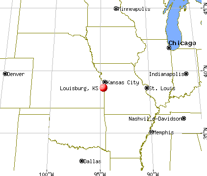 Louisburg, Kansas map