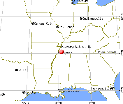 Hickory Withe, Tennessee map