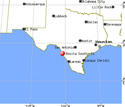 Rosita South, Texas map