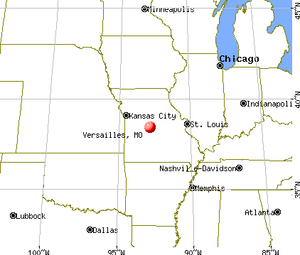 Versailles, Missouri map