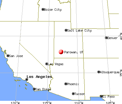 Parowan, Utah map