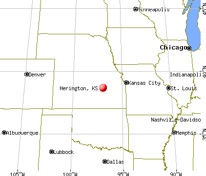 Herington, Kansas map