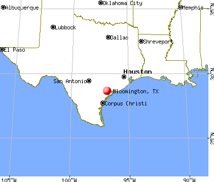 Bloomington, Texas map