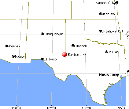 Eunice, New Mexico map
