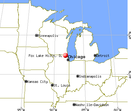 Fox Lake Hills, Illinois map
