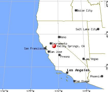 Valley Springs, California map