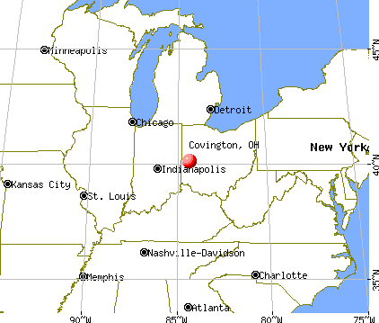 Covington, Ohio map
