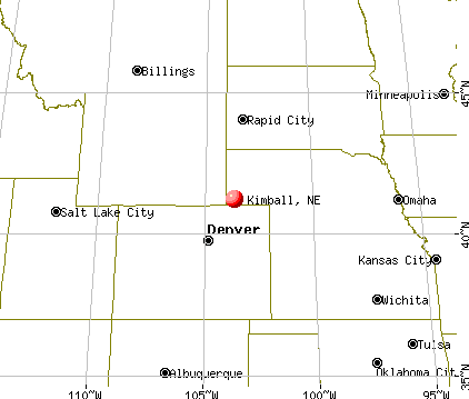 Kimball, Nebraska map