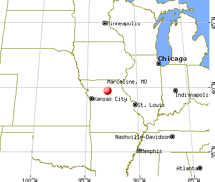 Marceline, Missouri map