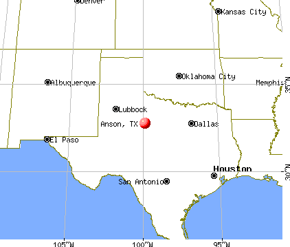 Anson, Texas map