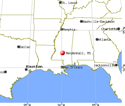 Mendenhall, Mississippi map