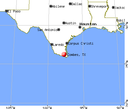 Combes, Texas map