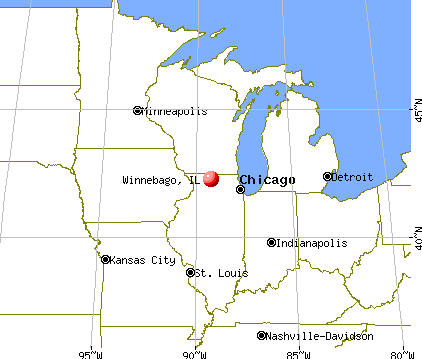 Winnebago, Illinois map