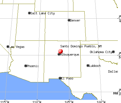 Santo Domingo Pueblo, New Mexico map