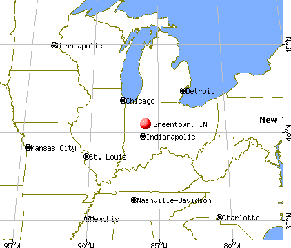 Greentown, Indiana map