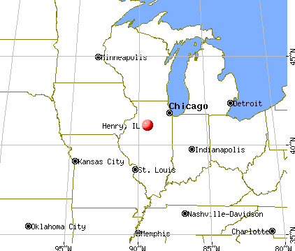 Henry, Illinois map