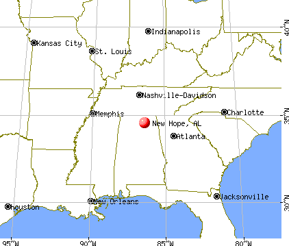 New Hope, Alabama map