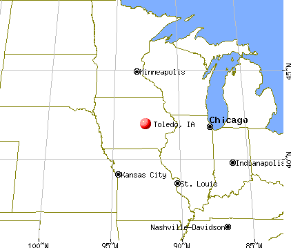 Toledo, Iowa map