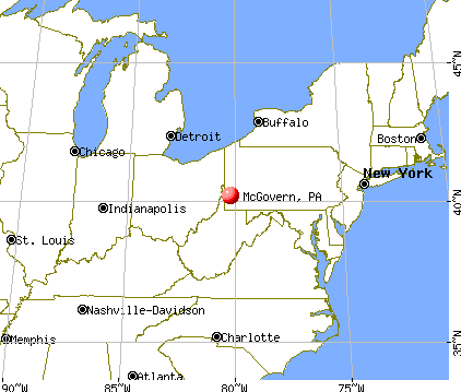 McGovern, Pennsylvania map