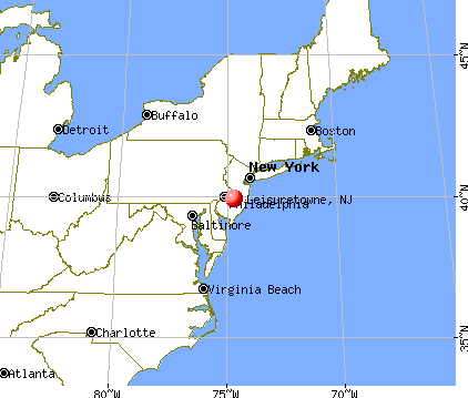 Leisuretowne, New Jersey map