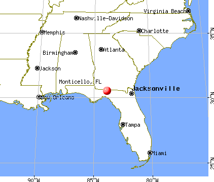 Monticello, Florida map