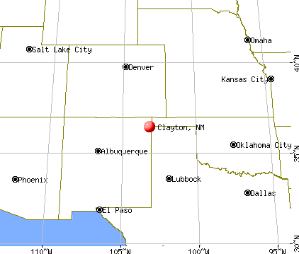 Clayton, New Mexico map