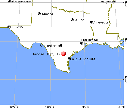 George West, Texas map