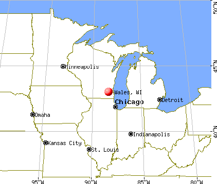 Wales, Wisconsin map