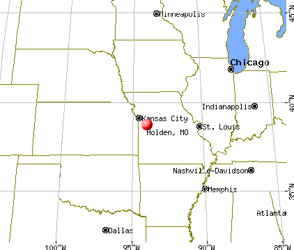 Holden, Missouri map