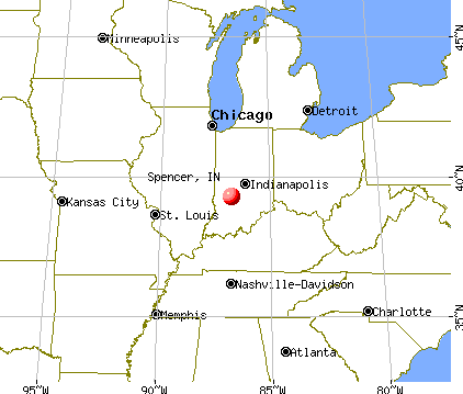 Spencer, Indiana map