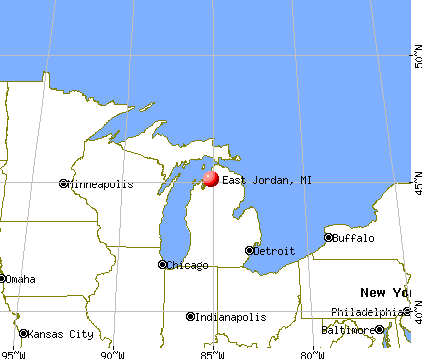 East Jordan, Michigan map