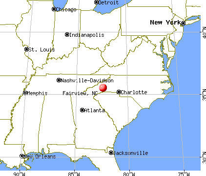 Fairview, North Carolina map