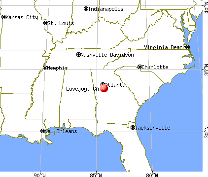 Lovejoy, Georgia map