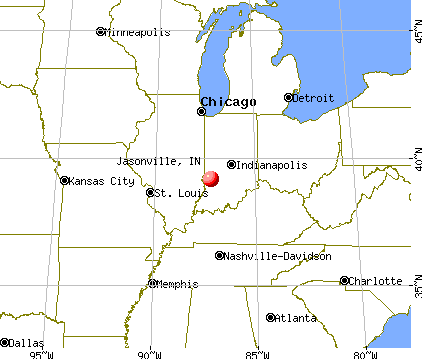 Jasonville, Indiana map