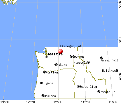 Okanogan, Washington map