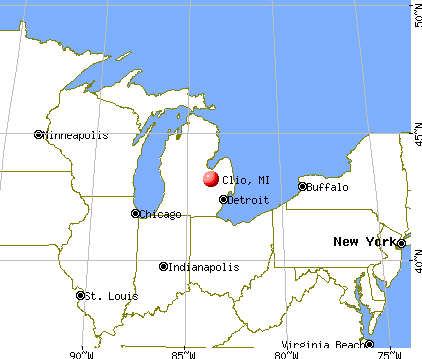 Clio, Michigan map