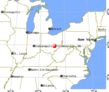 Crooksville, Ohio map