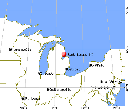 East Tawas, Michigan map