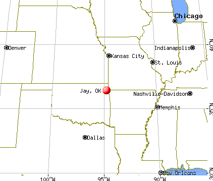 Jay, Oklahoma map