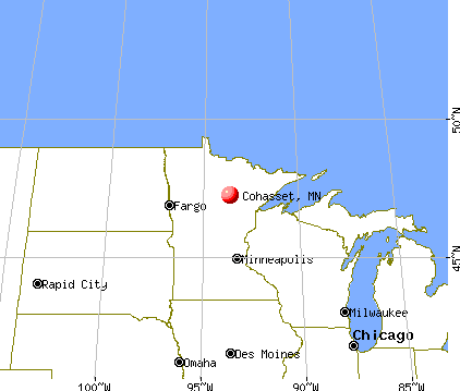 Cohasset, Minnesota map