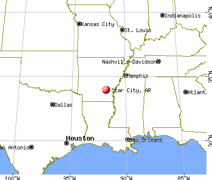 Star City, Arkansas map