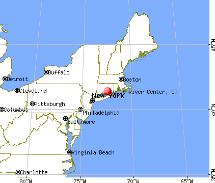 Deep River Center, Connecticut map