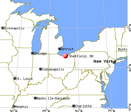 Sheffield, Ohio map
