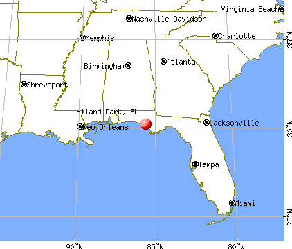 Hiland Park, Florida map