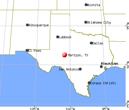 Mertzon, Texas map