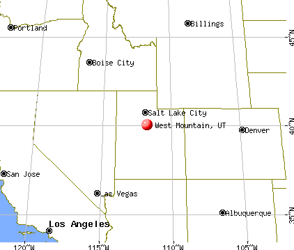 West Mountain, Utah map