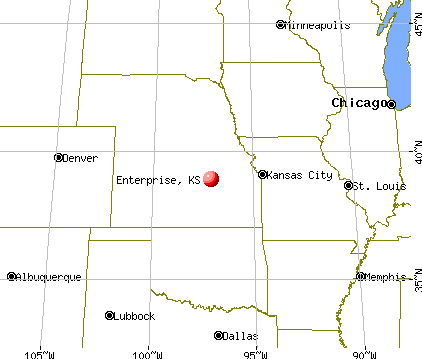 Enterprise, Kansas map